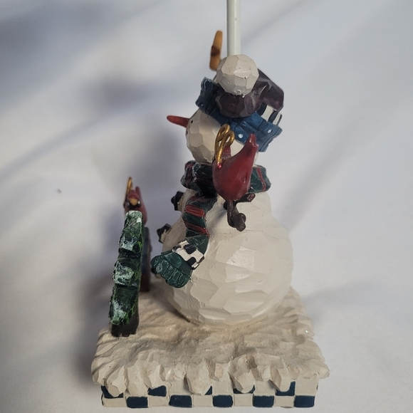 Home Interiors Snowman Metal Tea Light Lamp Holiday Winter Decor - Picture 12 of 12